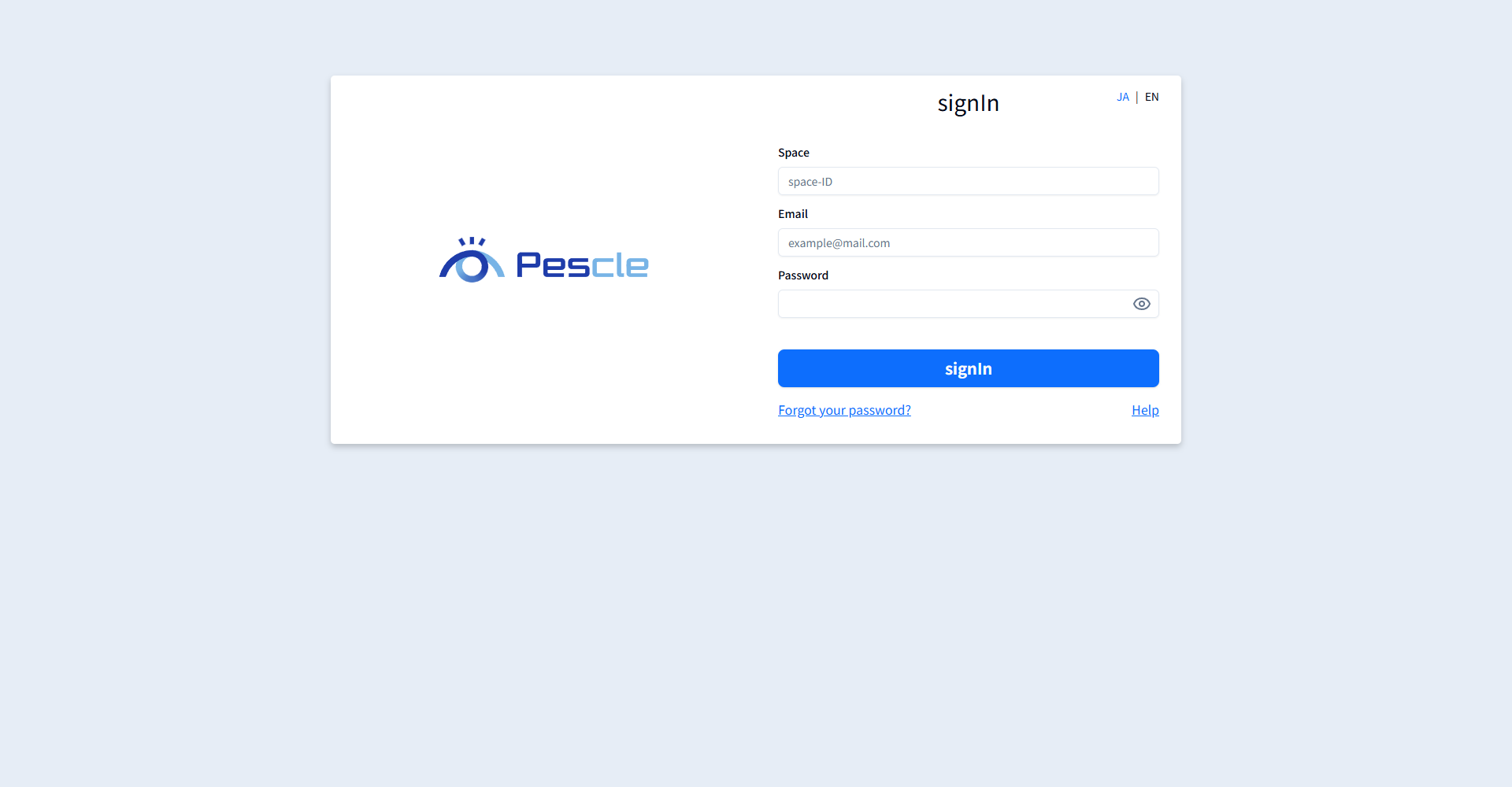 Sign-in page